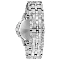 Bulova Octava Mens Silver Tone Stainless Steel Bracelet Watch 96c134