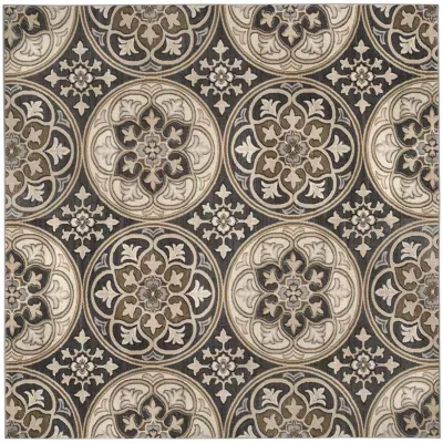 Safavieh Lyndhurst Collection Evette Floral SquareArea Rug