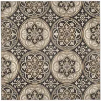 Safavieh Lyndhurst Collection Evette Floral SquareArea Rug