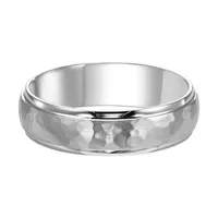 8MM 14K White Gold Wedding Band