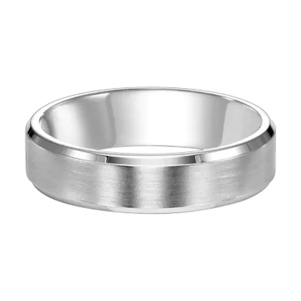 8MM 14K White Gold Wedding Band
