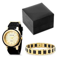 Steeltime Mens Black Bracelet Watch 954-003-Bw