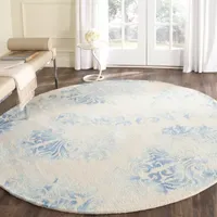 Safavieh Dip Dye Collection Collin Floral Round Area Rug