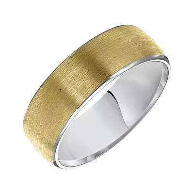 7MM 14K Two Tone Gold Wedding Band