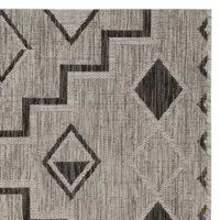 Safavieh Courtyard Collection Ambrose Geometric Indoor/Outdoor Square Area Rug
