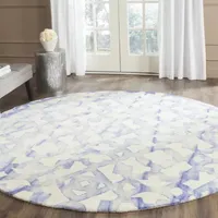 Safavieh Dip Dye Collection Joakim Geometric Round Area Rug