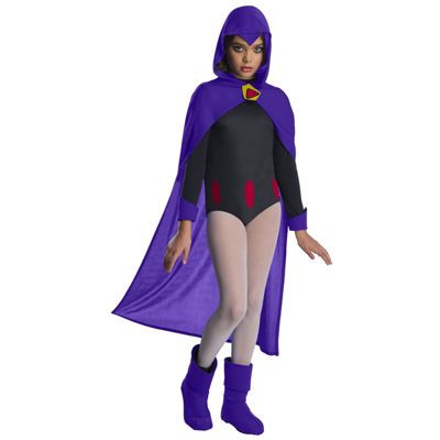 Girls Raven Deluxe Costume - Teen Titans Go