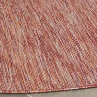 Safavieh Courtyard Collection Monroe Stripe Indoor/Outdoor Round Area Rug