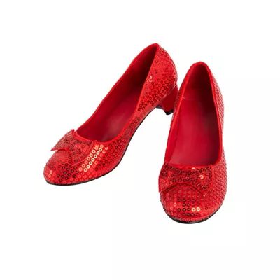 Girls Red Sequin Pumps Costume Footwear - Wizard Of Oz