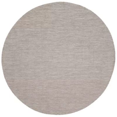 Safavieh Courtyard Collection Monroe Stripe Indoor/Outdoor Round Area Rug