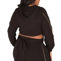 Poetic Justice Lightweight Hooded Plus Cropped Jacket