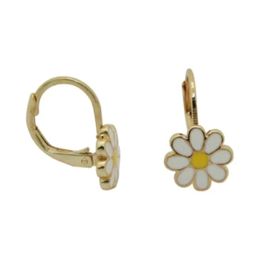 10K Gold Over Brass 5mm Flower Stud Earrings