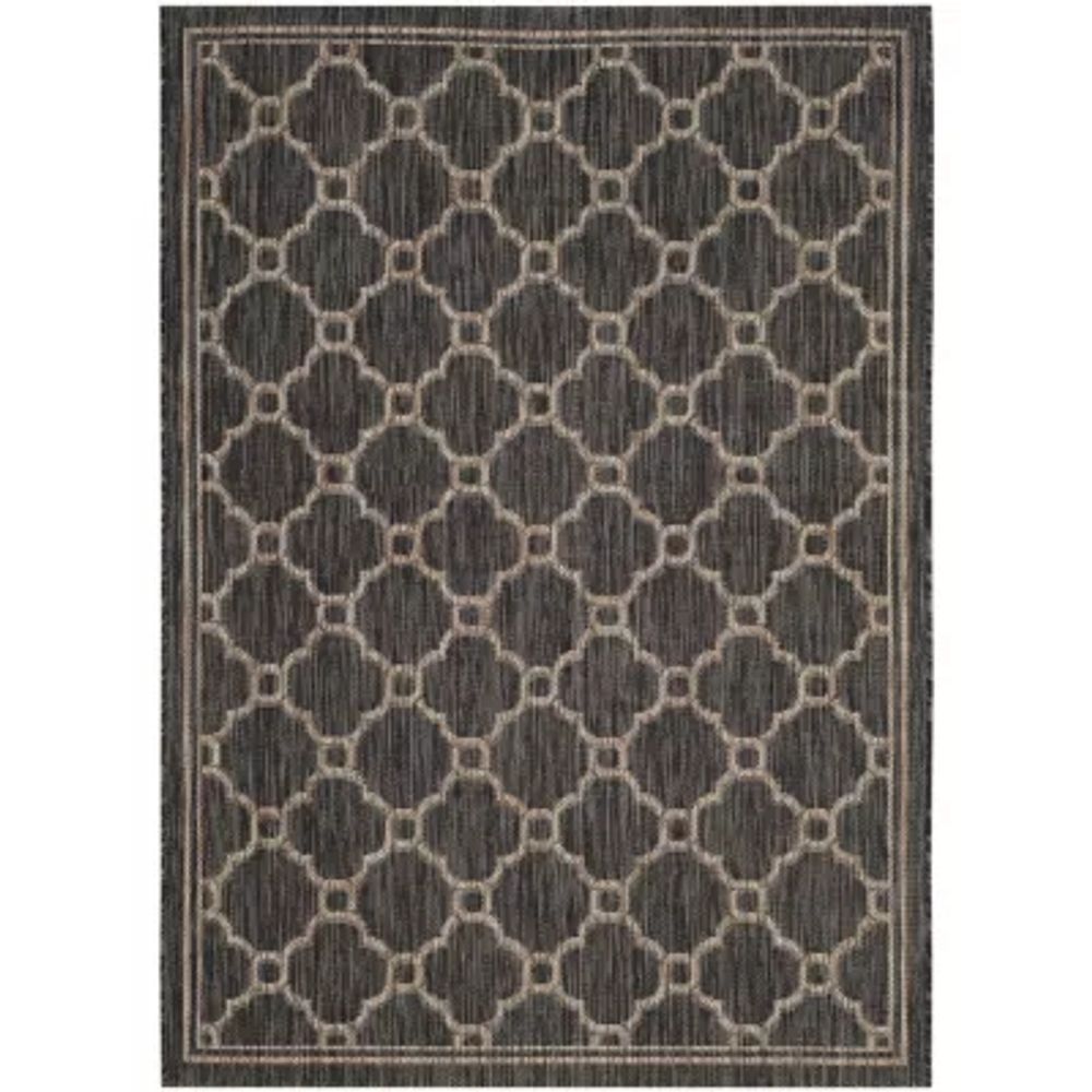 Safavieh Courtyard Collection Ian Geometric Indoor/Outdoor Area Rug