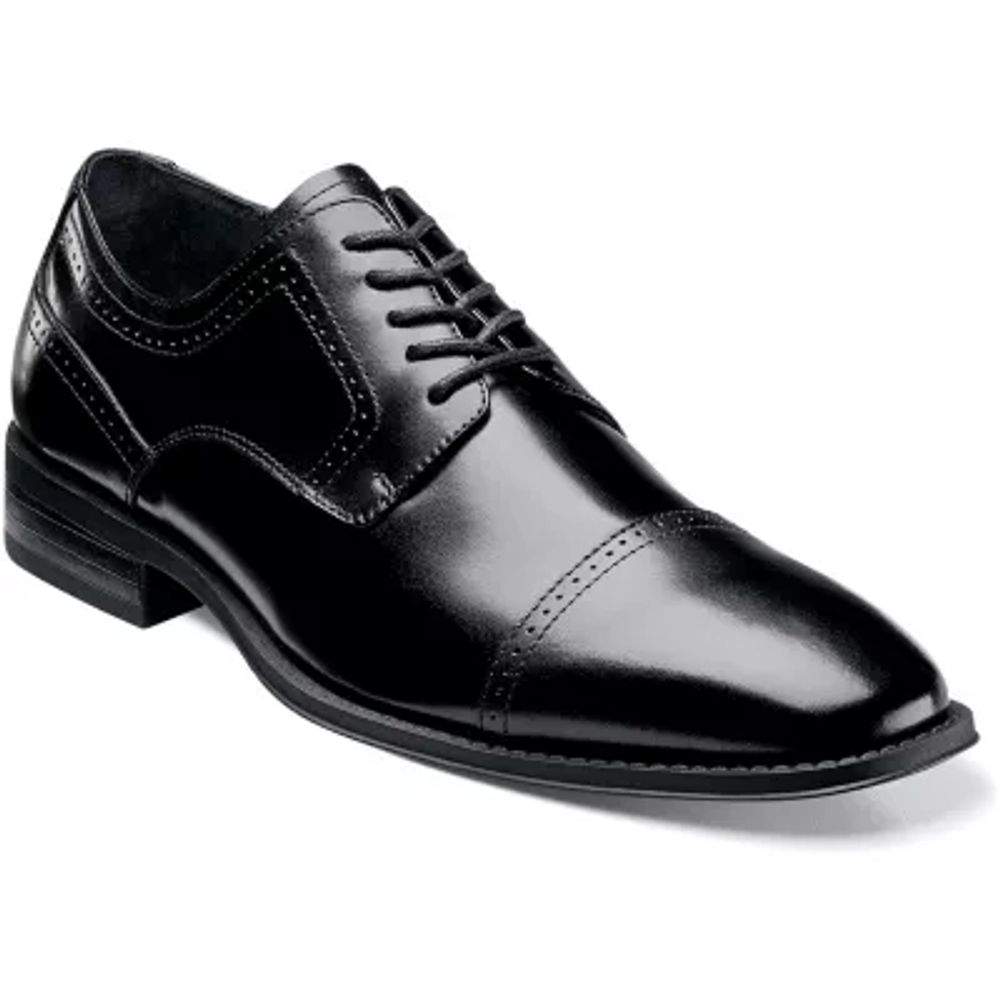 Stacy Adams® Waltham Mens Leather Cap Toe Lace Oxford Dress Shoes