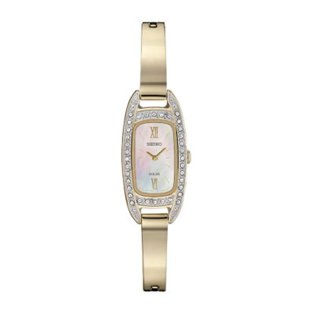 Seiko Womens Gold Tone Stainless Steel Bracelet Watch Sup390 | Plaza Las  Americas