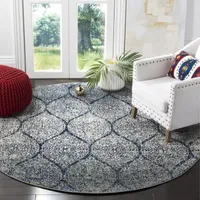 Safavieh Madison Collection Carmen Geometric Round Area Rug