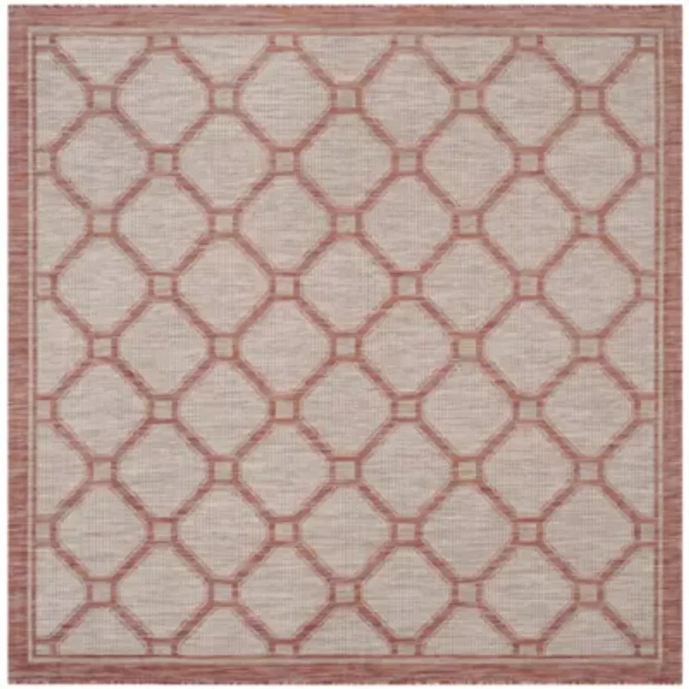 Safavieh Courtyard Collection Corrine Oriental Indoor/Outdoor Square Area Rug