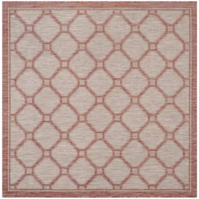 Safavieh Courtyard Collection Corrine Oriental Indoor/Outdoor Square Area Rug