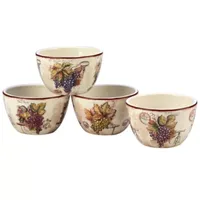 Certified International Vintners Journal 4-pc. Ceramic Rice Bowl