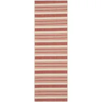 Safavieh Courtyard Collection Ercan Stripe Indoor/Outdoor Runner Rug