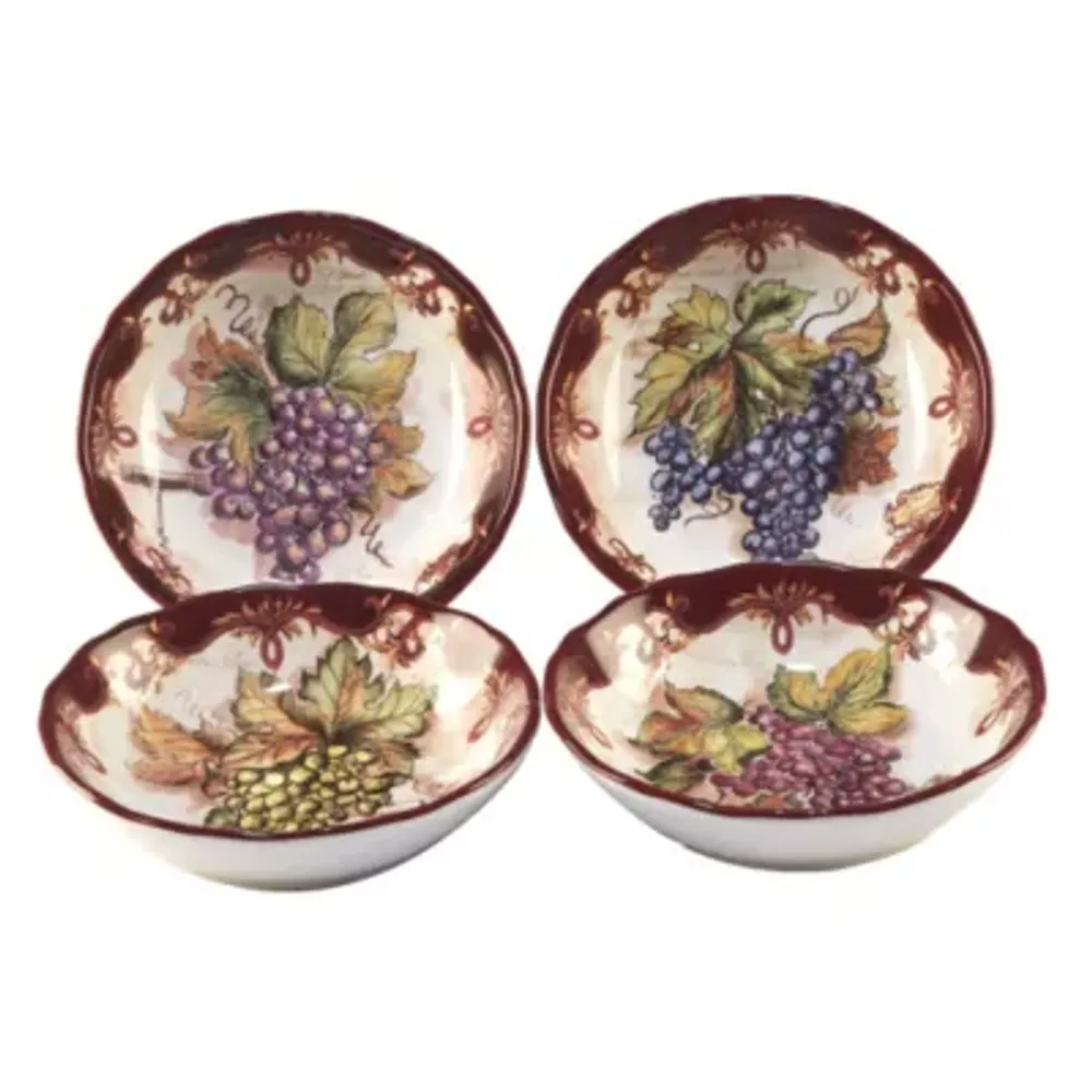 Certified International Vintners Journal 4-pc. Ceramic Soup Bowl