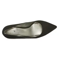 Worthington Womens Danika Pointed Closed Toe Kitten Heel Pumps