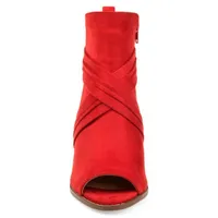 Journee Collection Womens Sabeena Booties Wedge Heel Zip
