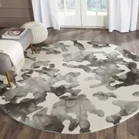 Safavieh Dip Dye Collection Emma Abstract Round Area Rug