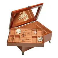 Mele and Co Kinsley Walnut-Finish Jewelry Box