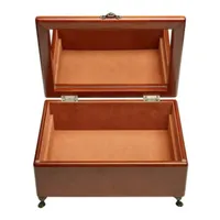 Mele and Co Kinsley Walnut-Finish Jewelry Box