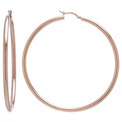 14K Gold Over Silver Sterling Silver 65mm Hoop Earrings