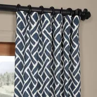 Exclusive Fabrics & Furnishing Martinique 100% Cotton Energy Saving Light-Filtering Rod Pocket Back Tab Single Curtain Panel