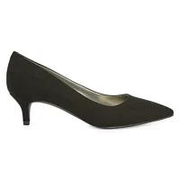 Worthington Womens Danika Pointed Closed Toe Kitten Heel Pumps