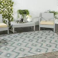 Safavieh Courtyard Collection Lexine Chevron Indoor/Outdoor Area Rug