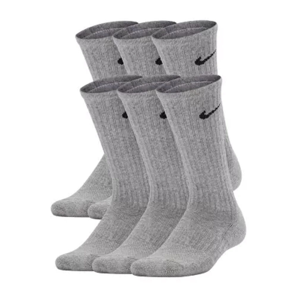 Nike Big Boys 6 Pair Crew Socks