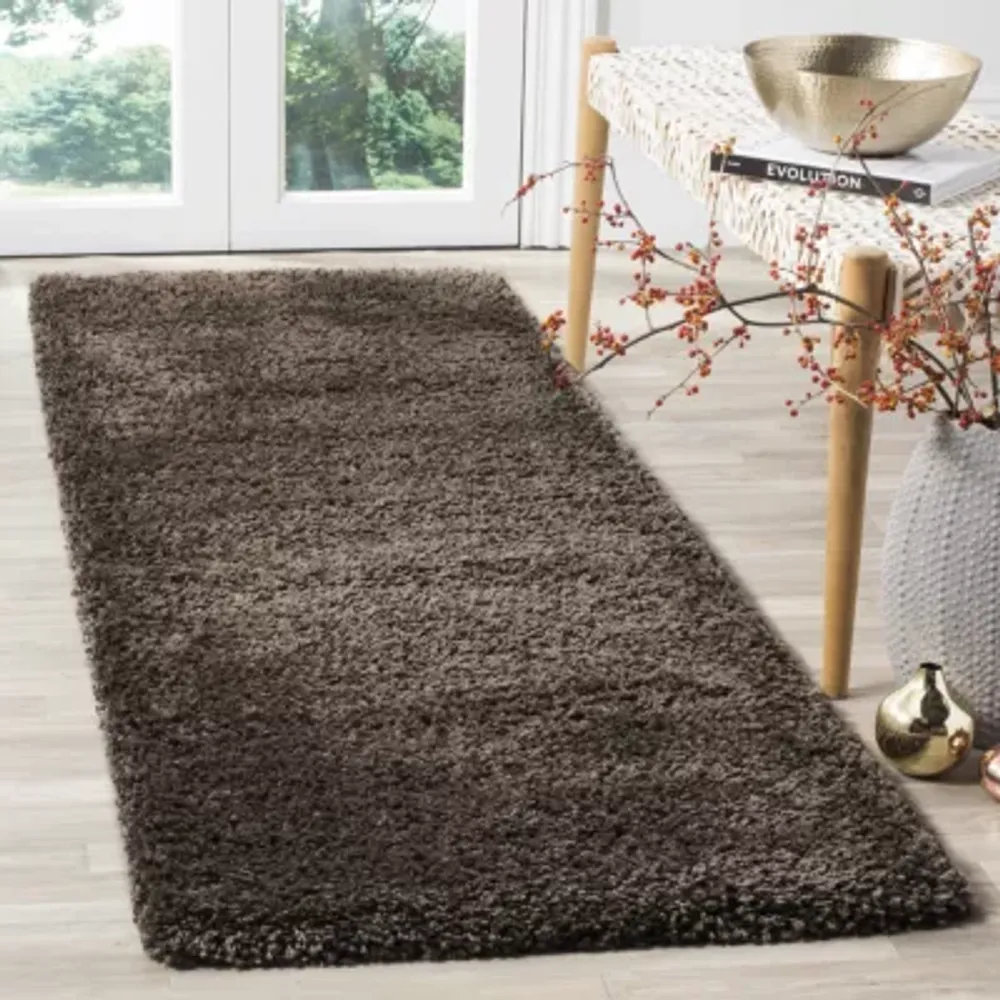 Safavieh Santa Monica Shag Collection Ainsley Solid Runner Rug