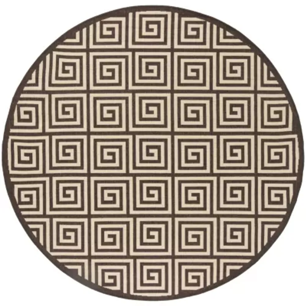 Safavieh Linden Collection Zoie Geometric Round Area Rug