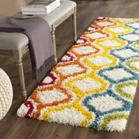 Safavieh Shag Kids Collection Mendoza Geometric Runner Rug