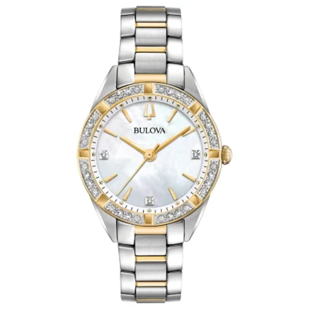 Bulova Sutton Womens Two Tone Stainless Steel Bracelet Watch 98r263