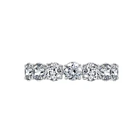 Diamonart® Cubic Zirconia Sterling Silver Eternity Band Ring