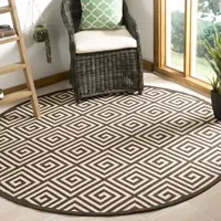 Safavieh Linden Collection Zoie Geometric Round Area Rug