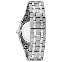 Bulova Phantom Mens Silver Tone Stainless Steel Bracelet Watch 96b296