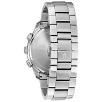 Bulova Wilton Mens Silver Tone Stainless Steel Bracelet Watch 96b288