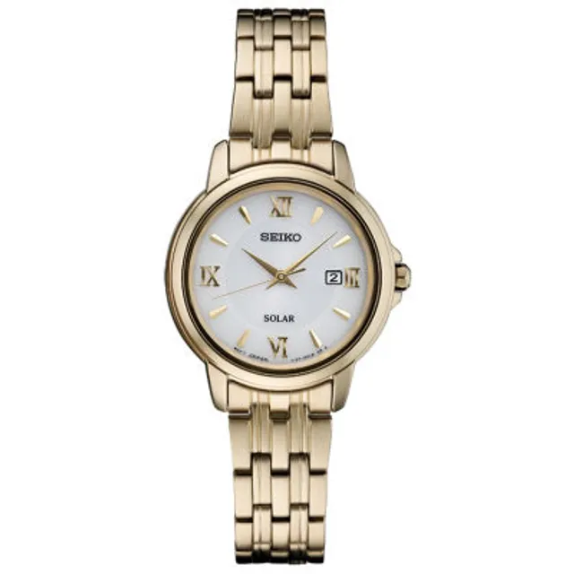 Seiko Womens Gold Tone Stainless Steel Bracelet Watch Sut350 | Plaza Las  Americas