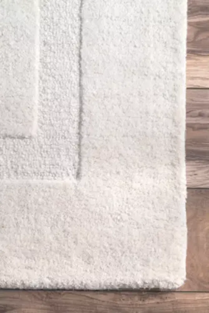 nuLoom Border Zamora Wool Hand Tufted Handmade Area Rug