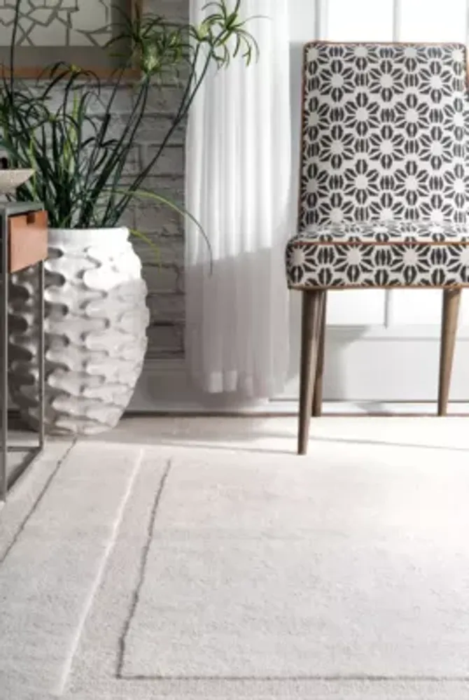 nuLoom Border Zamora Wool Hand Tufted Handmade Area Rug