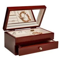 Mele and Co Brynn Walnut-Finish Jewelry Box