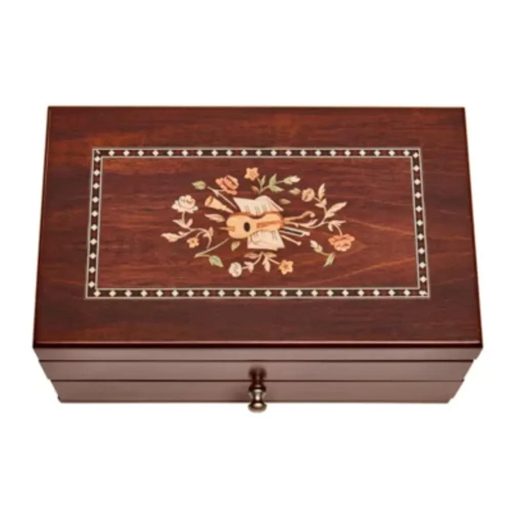 Mele and Co Brynn Walnut-Finish Jewelry Box