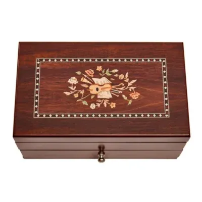 Mele and Co Brynn Walnut-Finish Jewelry Box