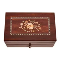 Mele and Co Brynn Walnut-Finish Jewelry Box